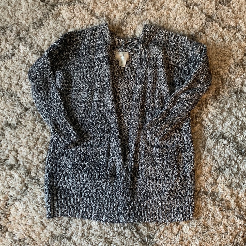 Ruby Moon Grey, Black, and White Cardigan